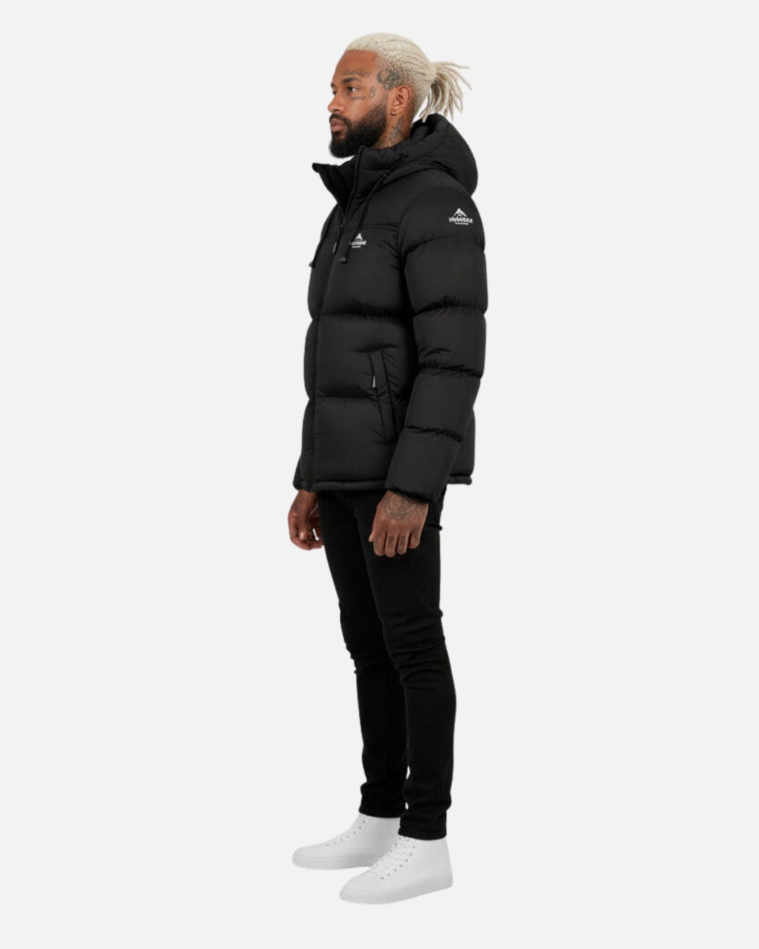 Doudoune avec Cagoule Intégrée Helvetica Middle Block II - Noir