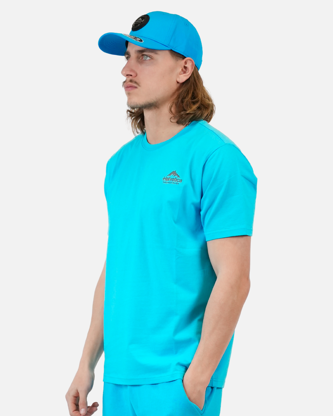 Helvetica Yucatan T-shirt - Turquoise blue