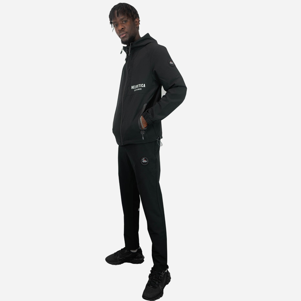 Veste de survêtement Helvetica Tiago - Noir