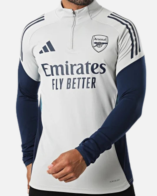 Arsenal 2025/2026 Training Top - Grey/Navy Blue