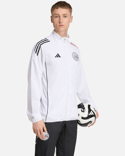 Veste de Survêtement Ajax Amsterdam 2025/2026 - Blanc