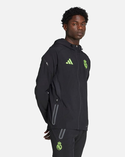 Veste de survêtement Real Madrid 2025/2026 - Noir/Vert