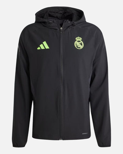 Veste de survêtement Real Madrid 2025/2026 - Noir/Vert