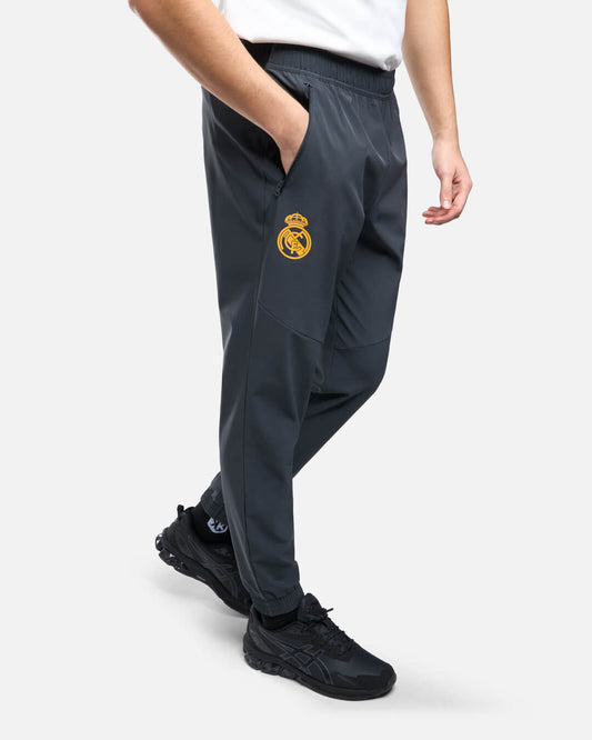 Real Madrid 2025 Tracksuit Bottoms - Grey/Gold