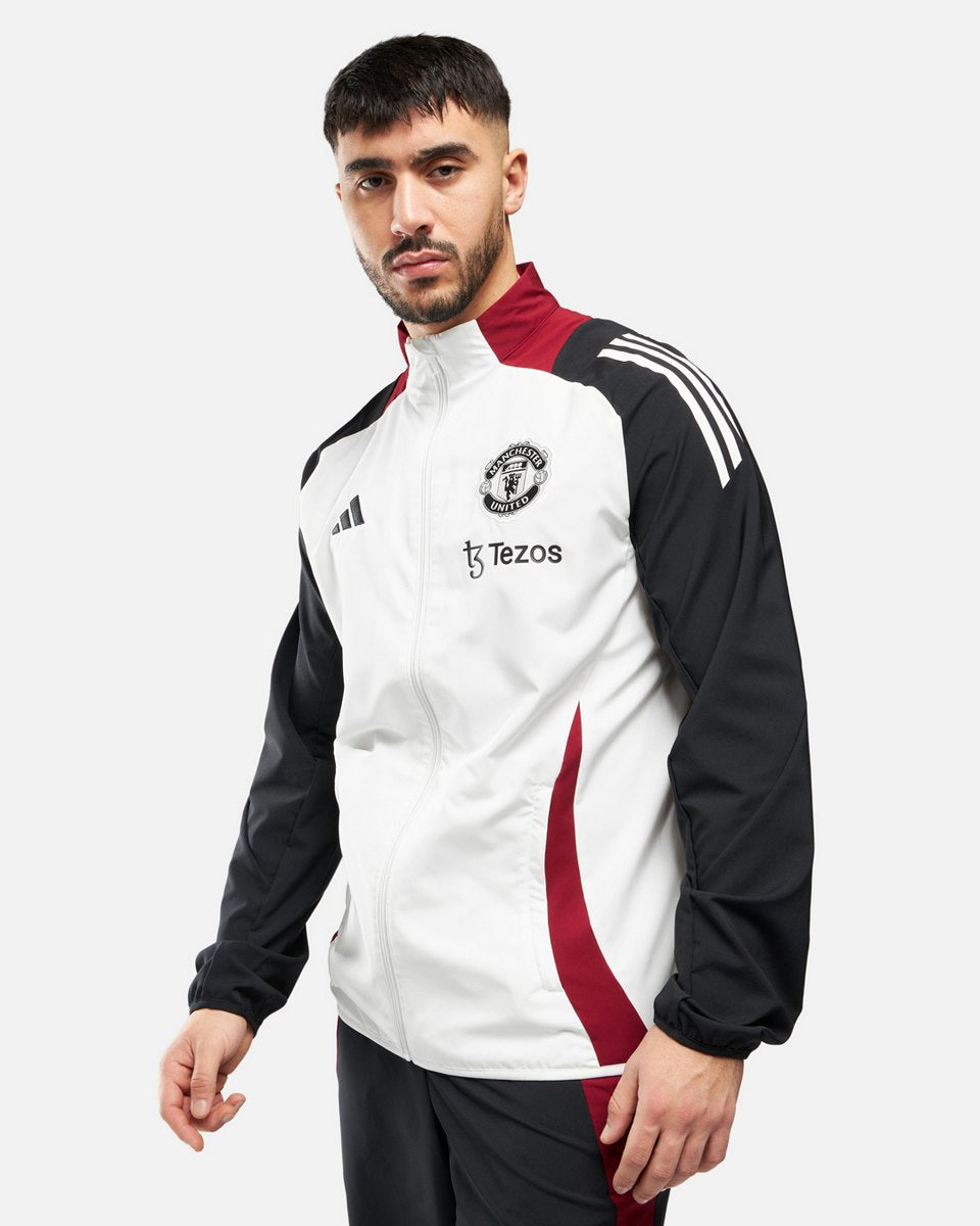 Veste de survêtement Manchester United 2024/2025 - Blanc/Noir