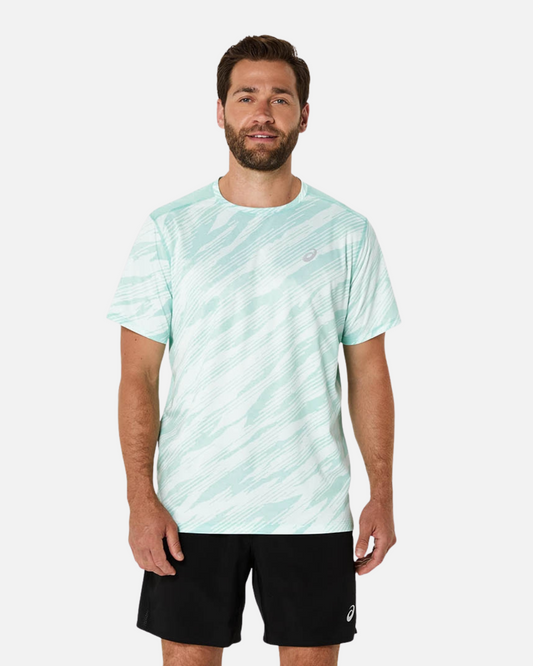 T-Shirt Asics Core All Over Print - Vert