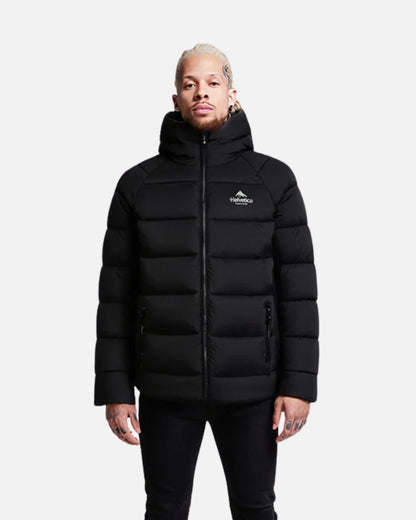 Helvetica Sniper down jacket with integrated balaclava - Black