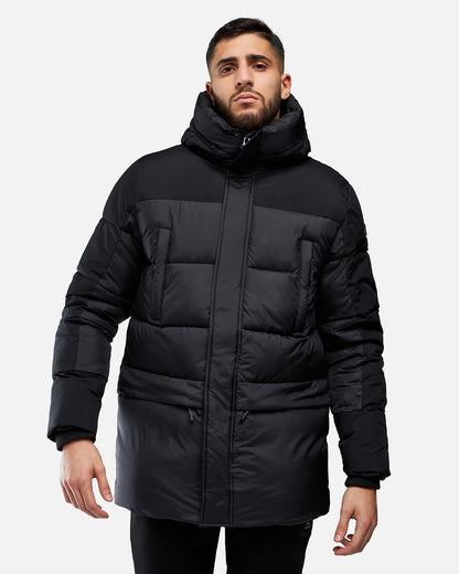Helvetica Ricky 2 down jacket with integrated hood - Black