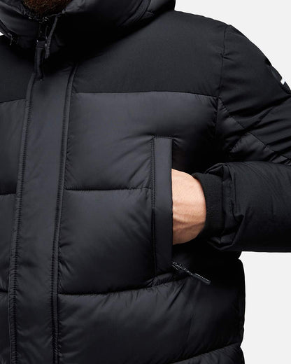 Helvetica Ricky 2 down jacket with integrated hood - Black