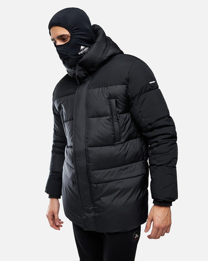 Helvetica Ricky 2 down jacket with integrated hood - Black