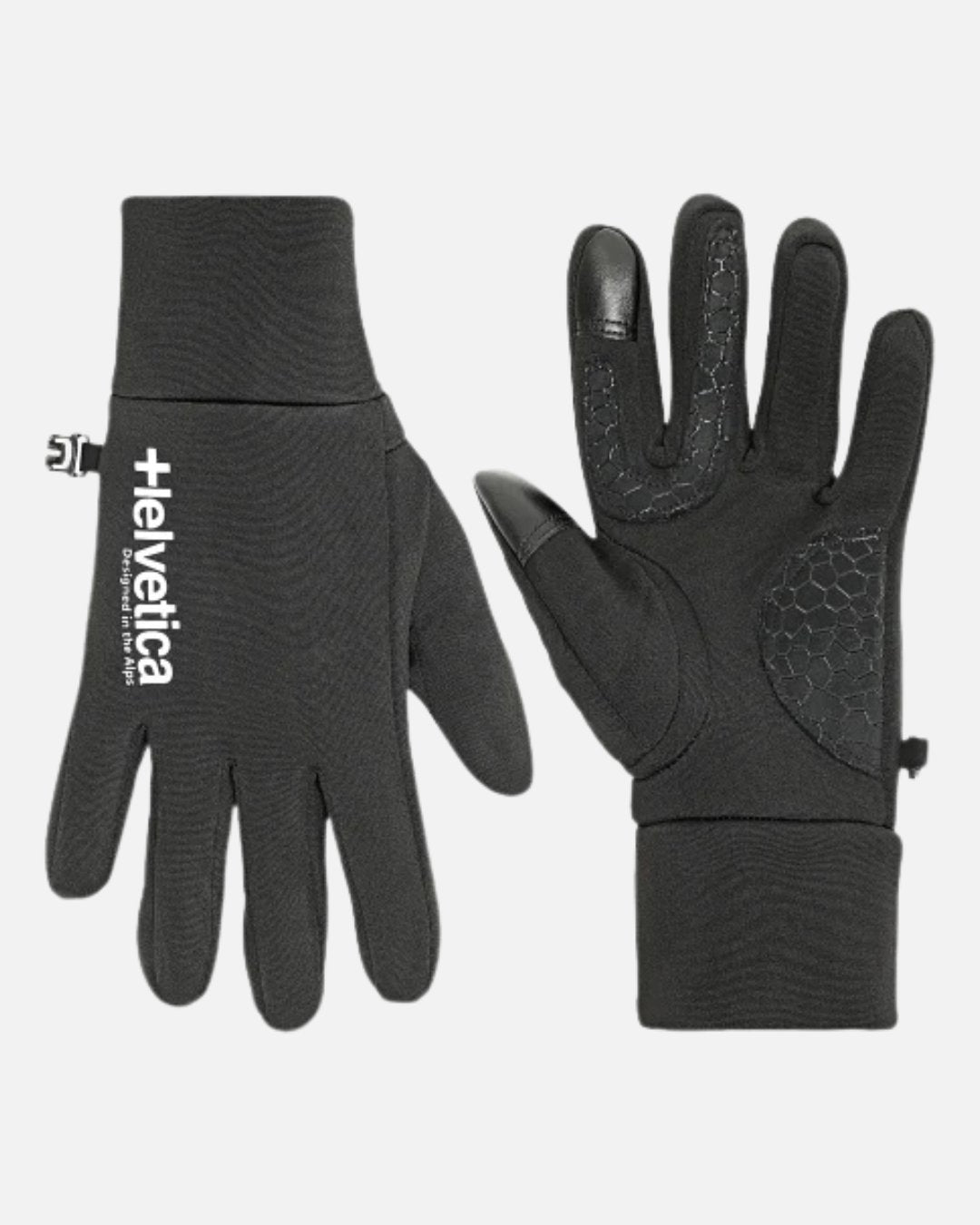 Helvetica Speed ​​Gloves - Black