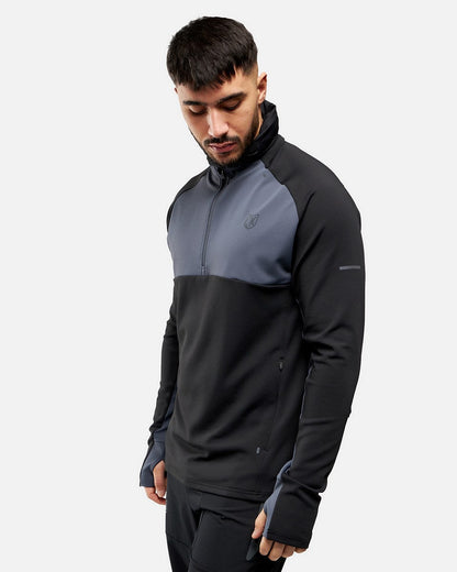Haut 1/2 Zip FK Rocks II Cagoule Intégrée - Noir/Gris