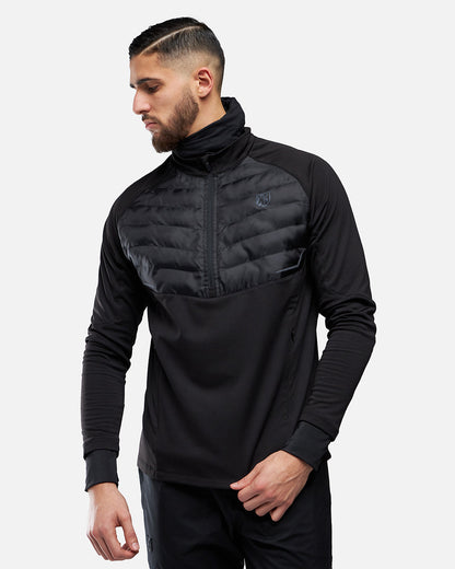 FK Rocks 1/2 Zip Top with Integrated Hood - Black
