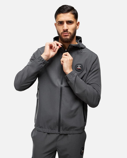 Helvetica Neptune Hooded Jacket - Grey