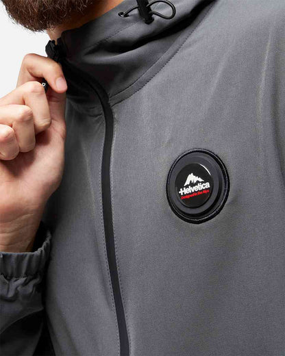 Helvetica Neptune Hooded Jacket - Grey