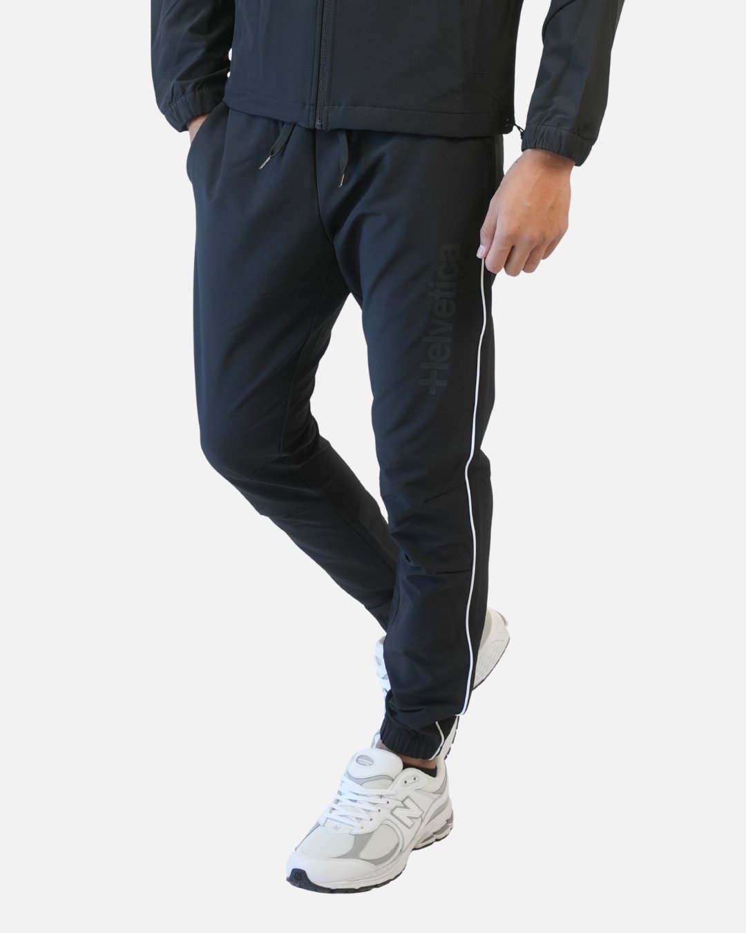Helvetica Wells Tracksuit Bottoms - Black
