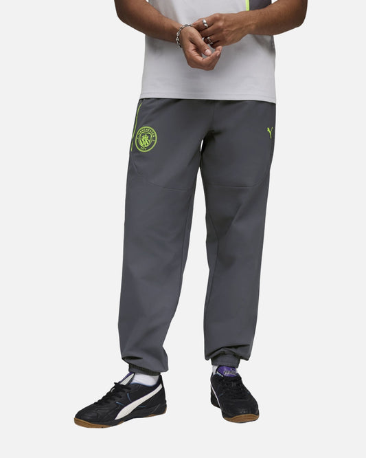 Manchester City 2025/2026 Tracksuit Bottoms - Grey/Yellow