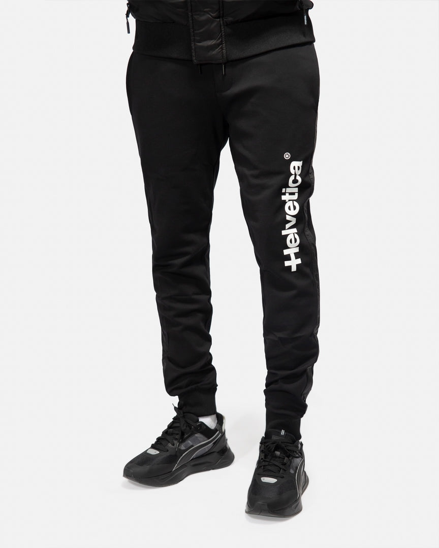 Helvetica Farel Tracksuit Bottoms - Black/White
