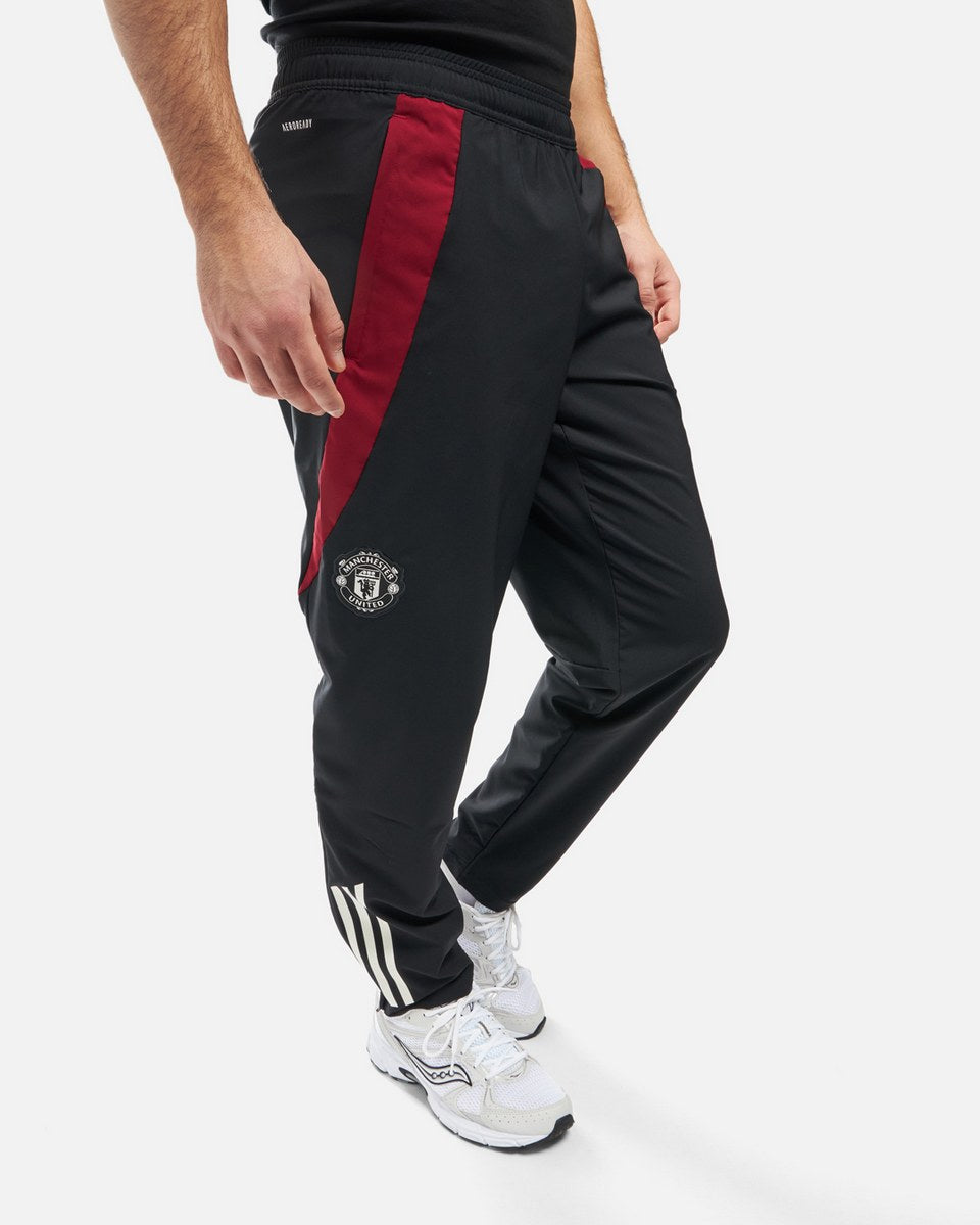 Manchester United 2024/2025 Tracksuit Bottoms - Black/Red