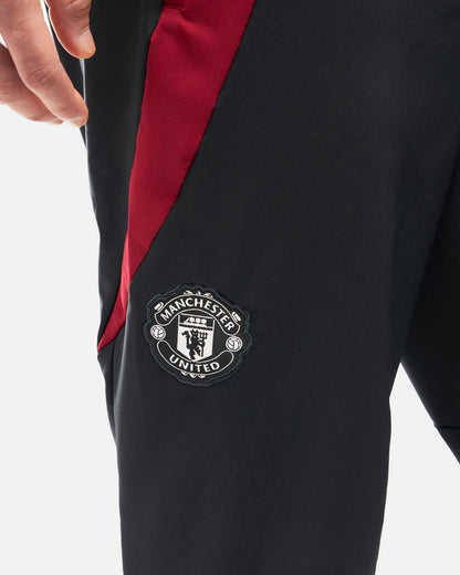 Manchester United 2024/2025 Tracksuit Bottoms - Black/Red