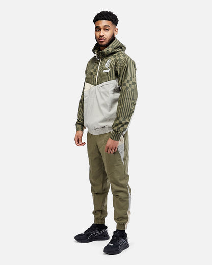 AC Milan Tracksuit Bottoms - Khaki/Grey