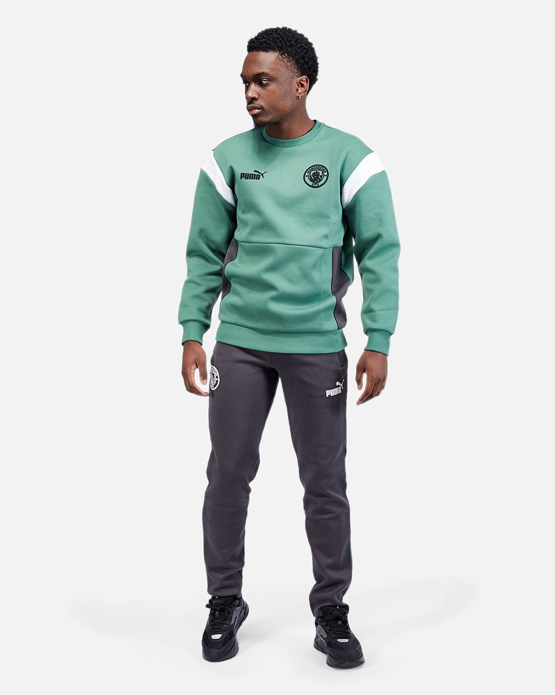 Manchester City Archive Sweatshirt - Green/White/Black
