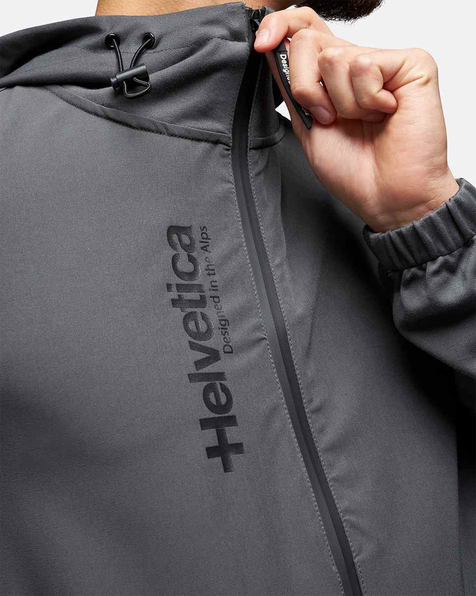 Helvetica Beta Hooded Jacket - Grey