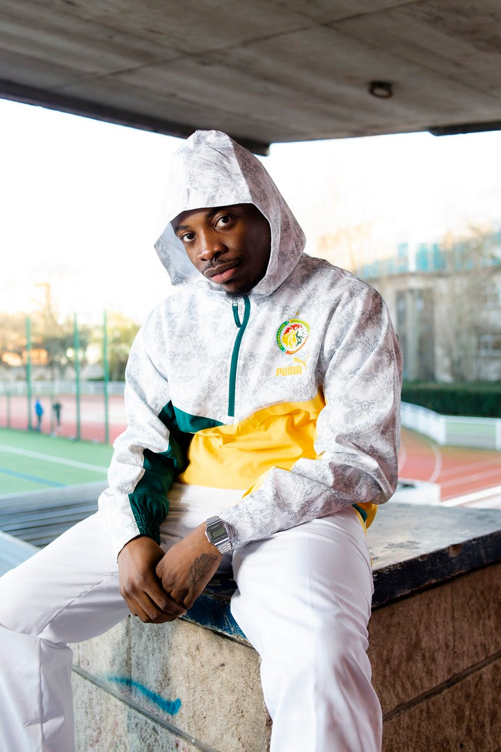 Senegal Windbreaker Jacket - White/Green/Yellow