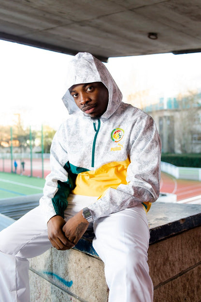 Senegal Windbreaker Jacket - White/Green/Yellow