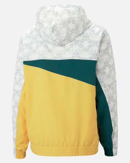 Senegal Windbreaker Jacket - White/Green/Yellow