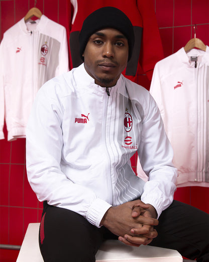 AC Milan Tracksuit Jacket - White/Grey/Red
