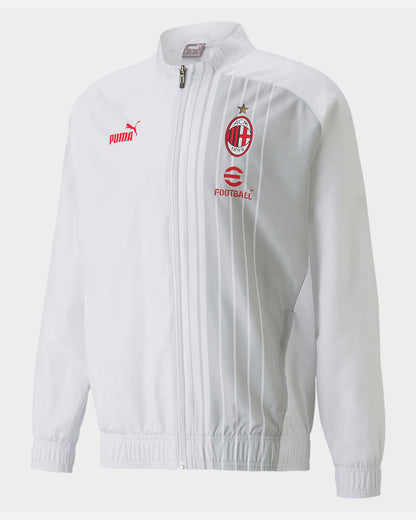 AC Milan Tracksuit Jacket - White/Grey/Red