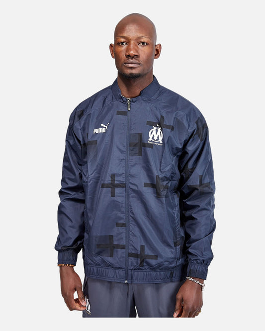 Veste de survêtement OM - Bleu/Noir/Blanc
