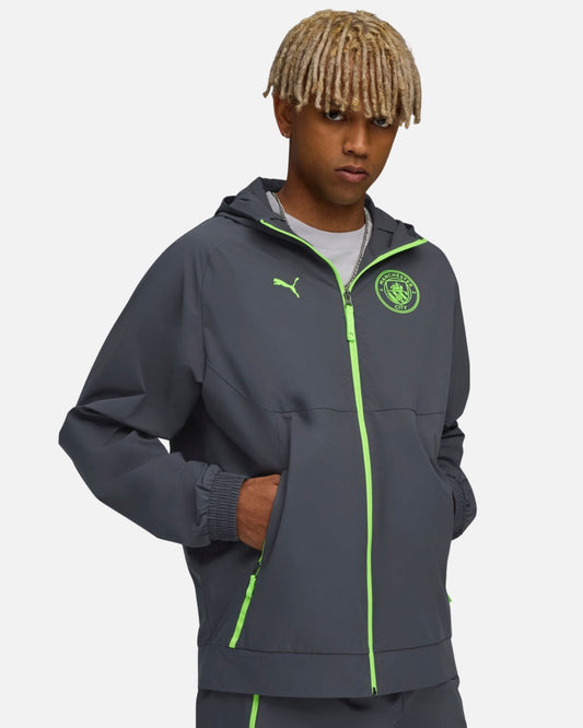 Veste de survêtement Manchester City 2025/2026 - Gris/Jaune
