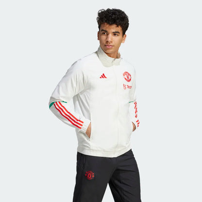Veste de survêtement Manchester United - Blanc/Rouge/Vert