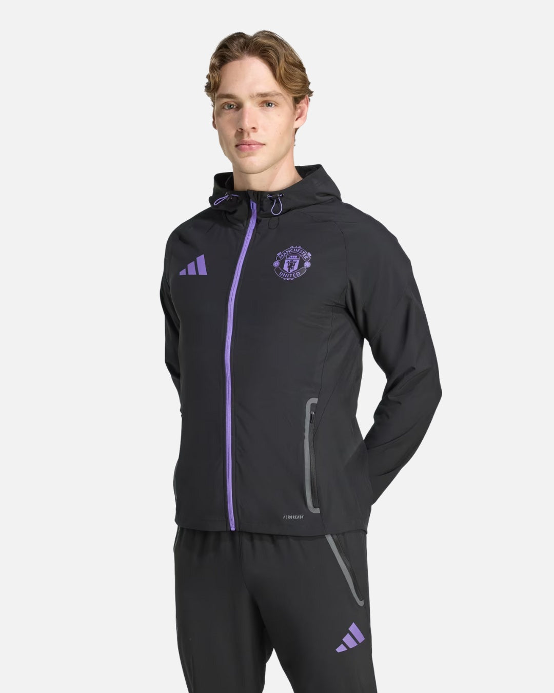 Veste de survêtement Manchester United 2025/2026 - Noir/Violet