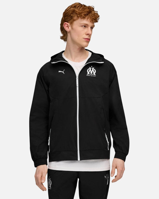Veste de survêtement Olympique de Marseille 2025/2026 - Noir
