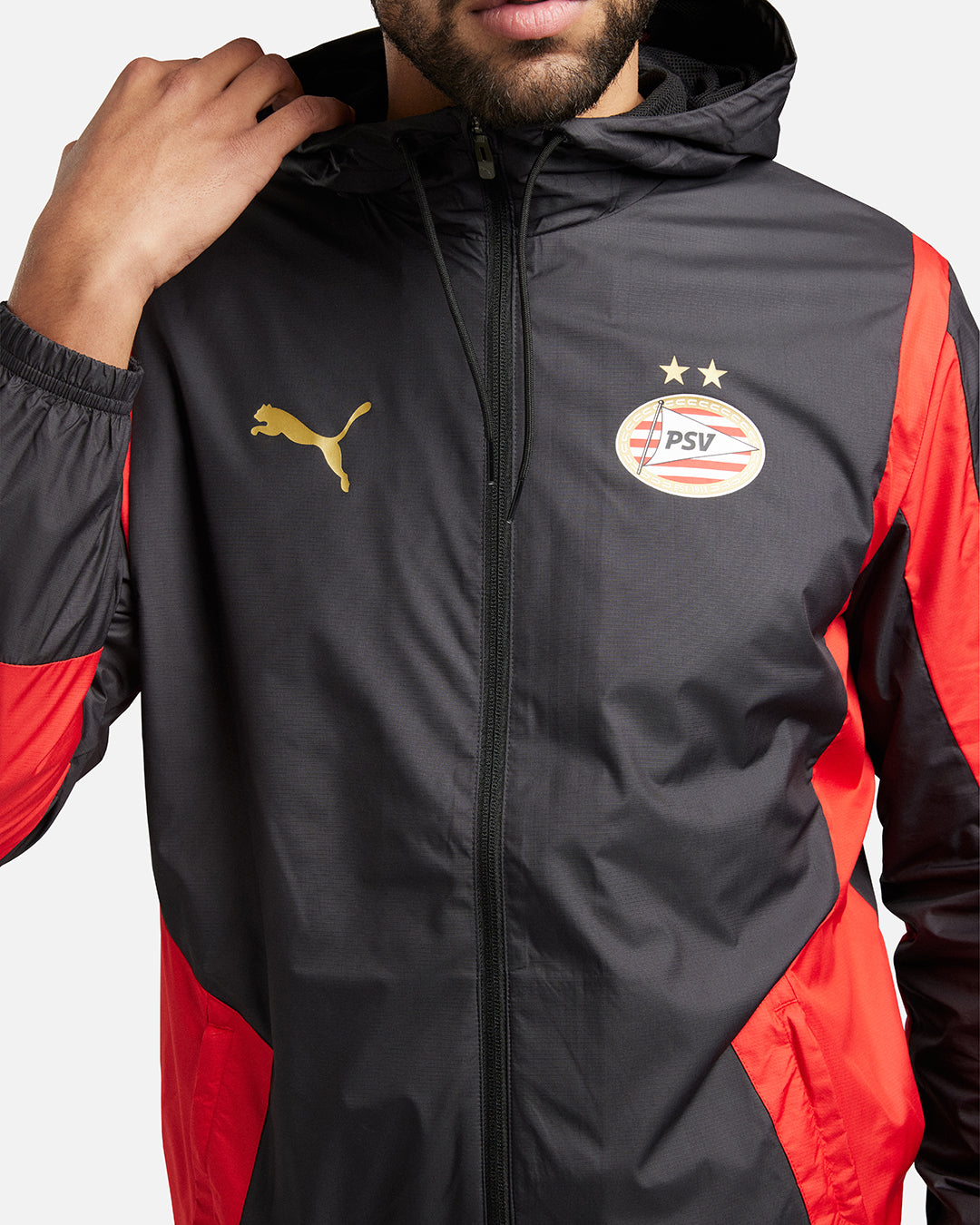 Veste de survêtement PSV Eindhoven - Noir/Rouge