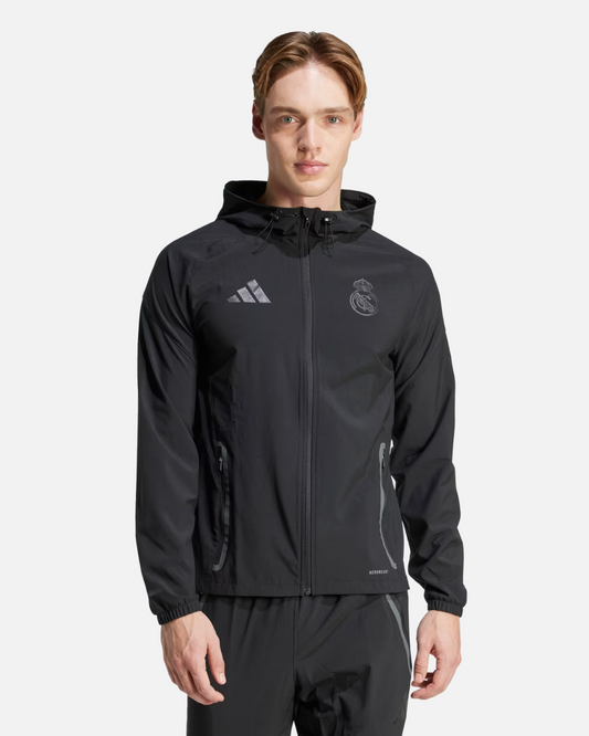 Real Madrid Tracksuit Jacket - Black