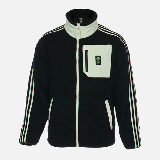 Real Madrid Training Jacket - Black/Beige/Green 