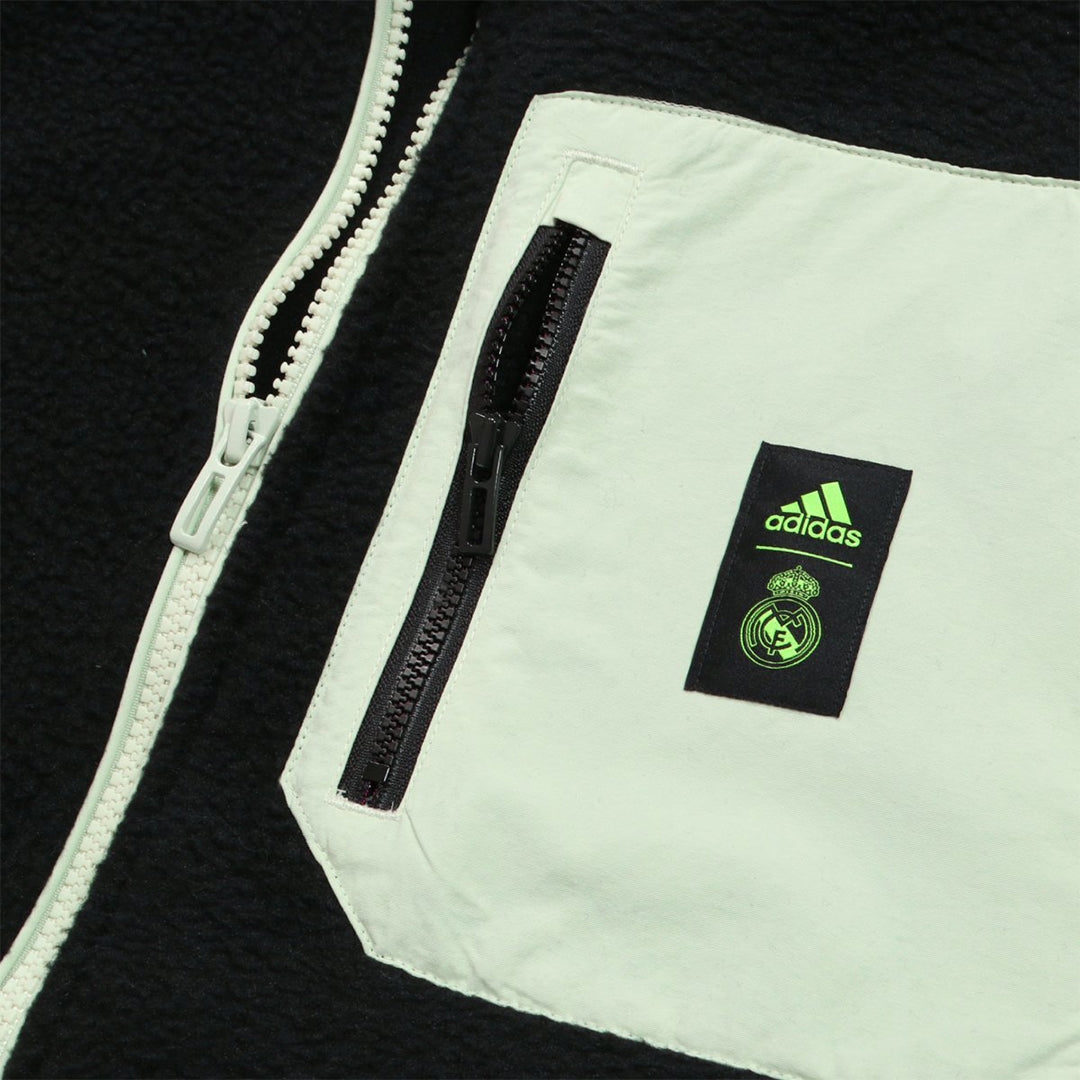 Real Madrid Training Jacket - Black/Beige/Green 