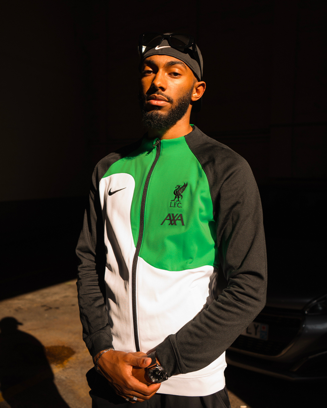 Liverpool FC Academy Pro Jacket - Black/Green/White