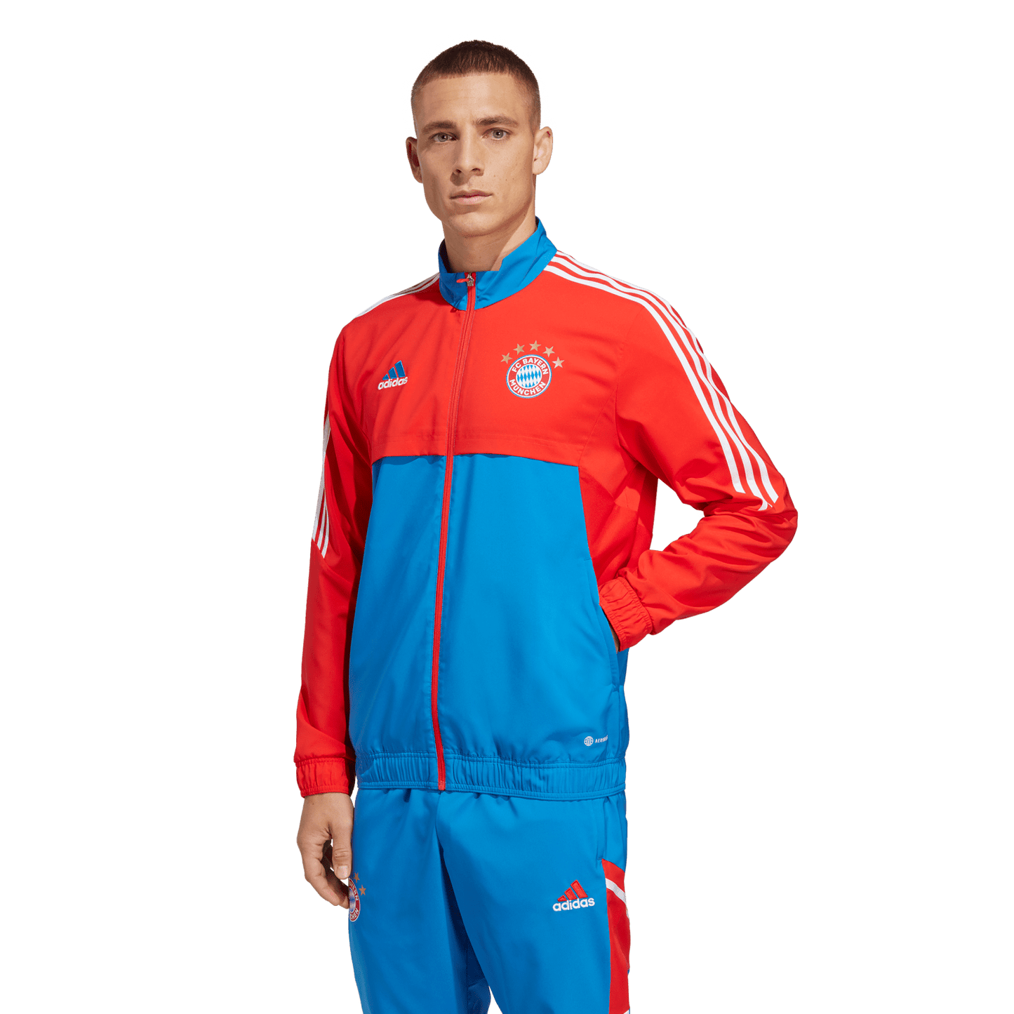 Bayern Munich Tracksuit Jacket - Red/Blue
