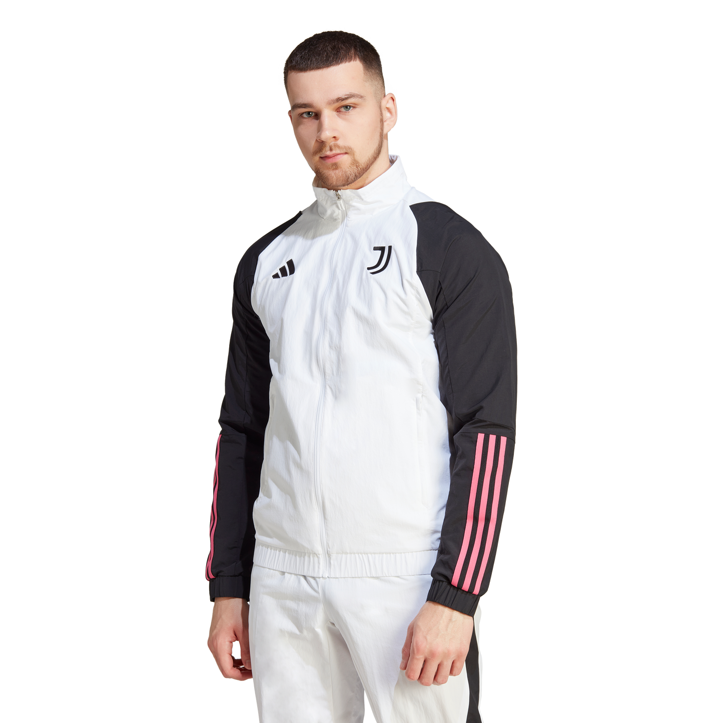 Veste de survêtement Juventus - Blanc/Noir/Rose