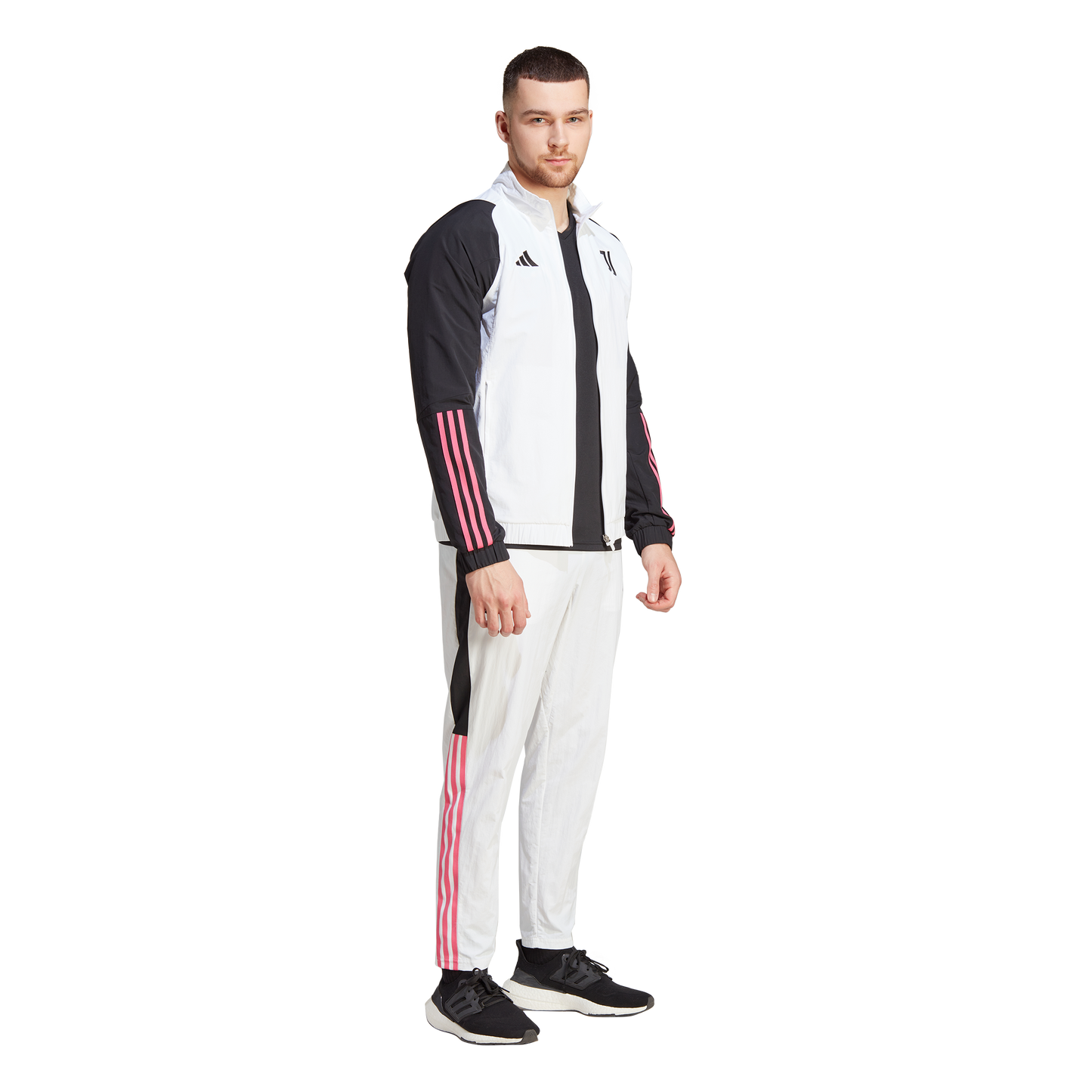 Veste de survêtement Juventus - Blanc/Noir/Rose