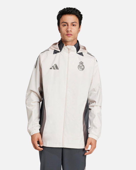 Real Madrid 2025 Windbreaker Jacket - Beige