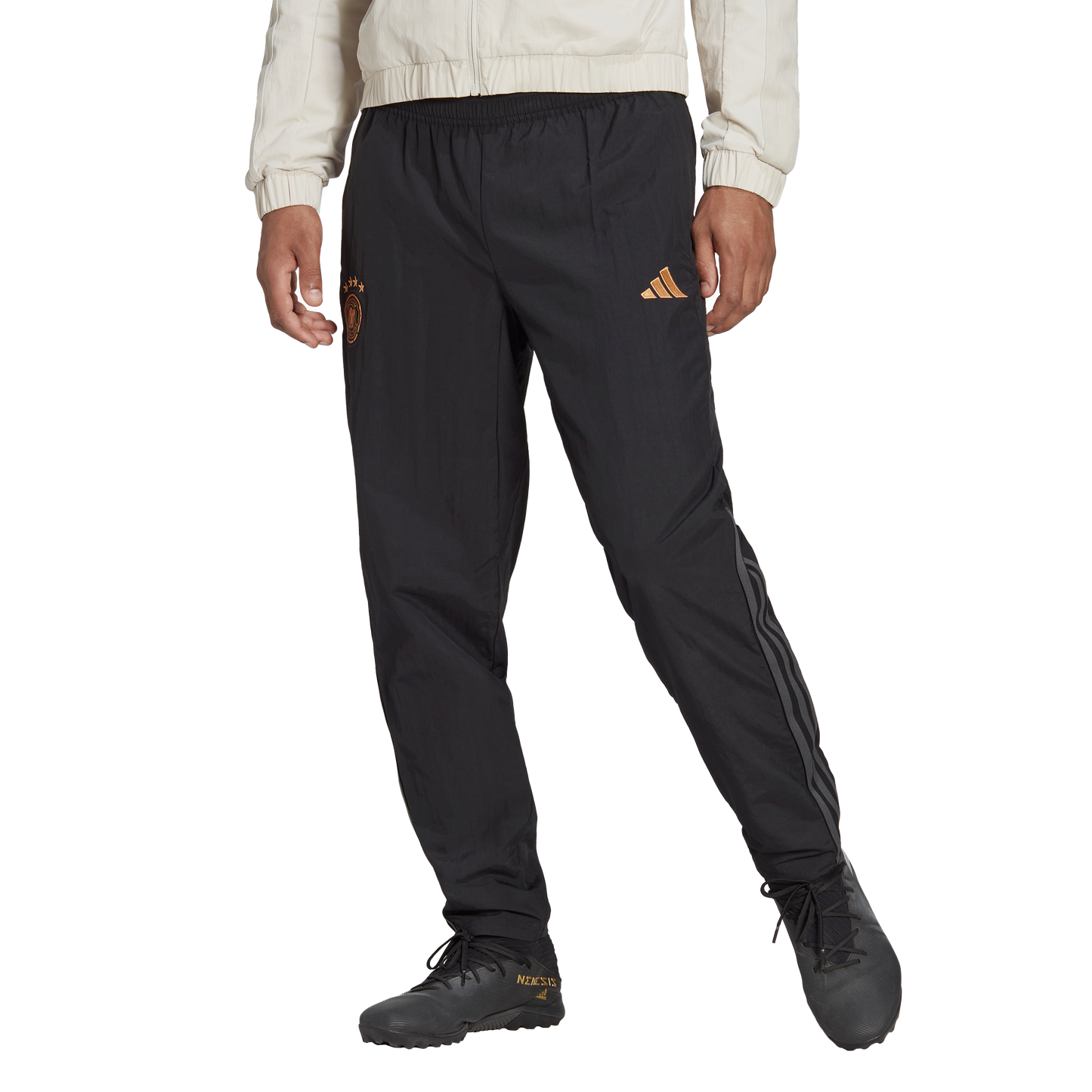 Germany Tracksuit Bottoms - Black/Grey/Gold 