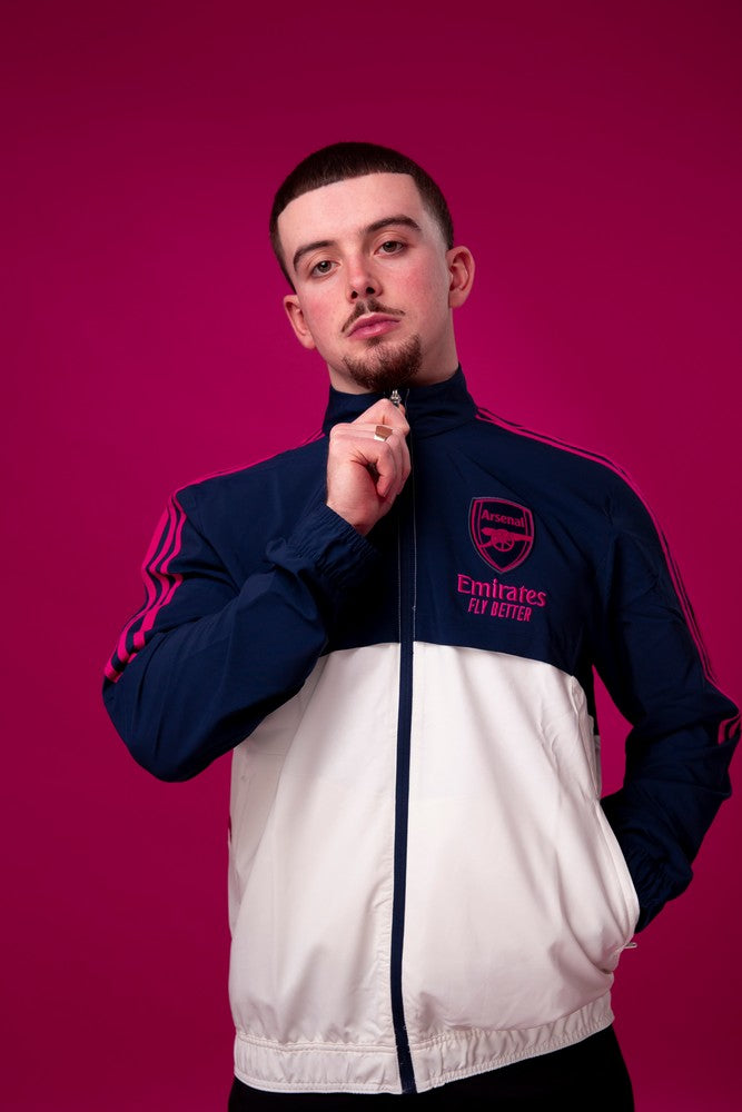 Arsenal Track Jacket - White/Blue/Pink