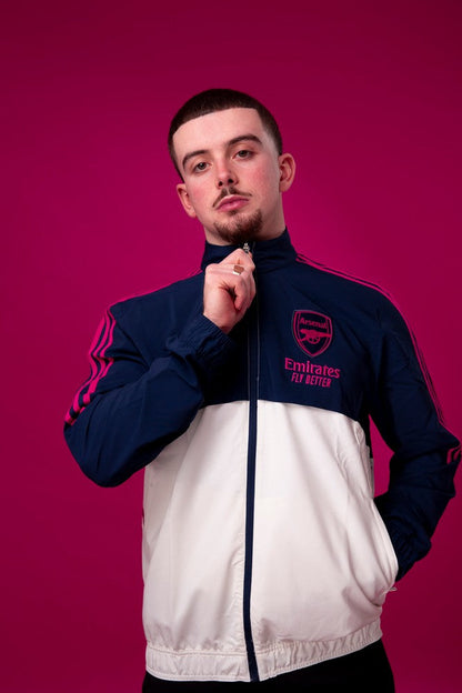 Arsenal Track Jacket - White/Blue/Pink