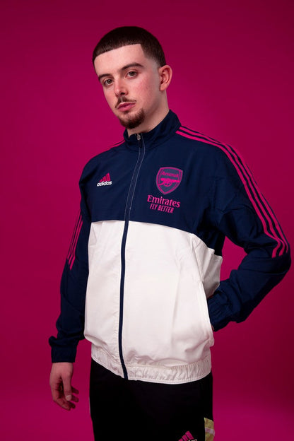 Arsenal Track Jacket - White/Blue/Pink